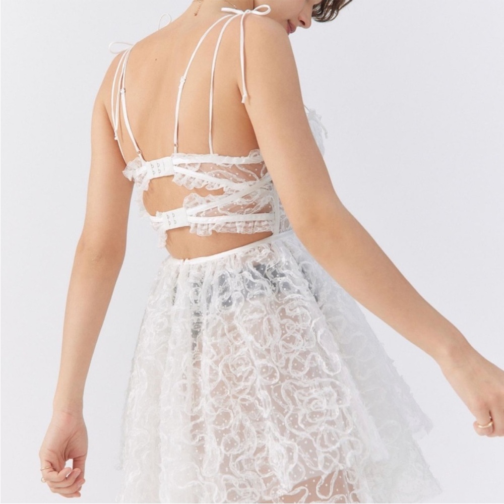 For Love & Lemons Tatiana Lace Sheer Mini Dress - Picture 2 of 7